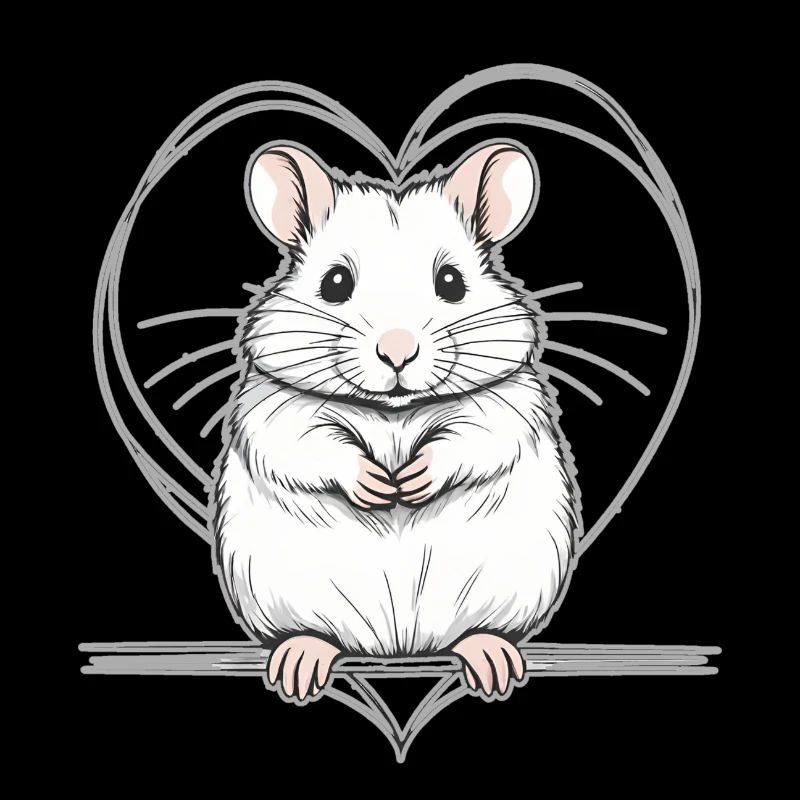 Hamster avec cœur