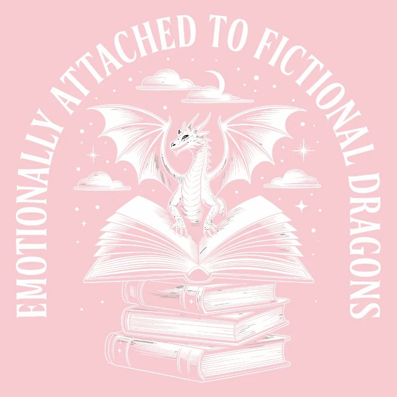 Funny Novel Fantasy Dragon Reader Book Nerd