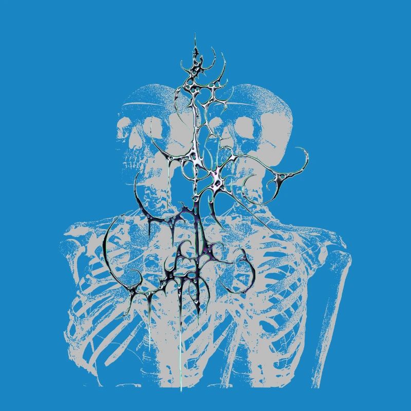 Conception esthétique de glitch skeleton melt