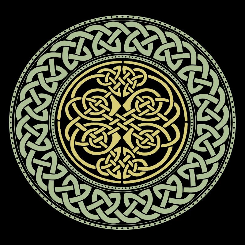 Celtic Mandala Knot Gold Ring