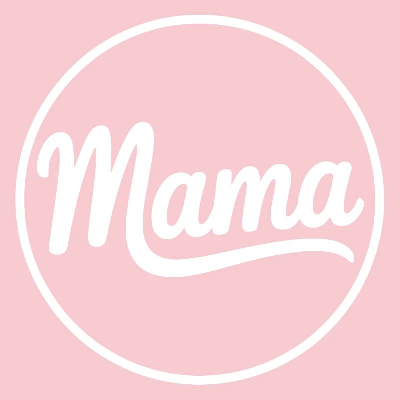 Mama Script Circle Logo T-Shirt
