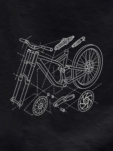 MTB Downhill Geometry Exploded View