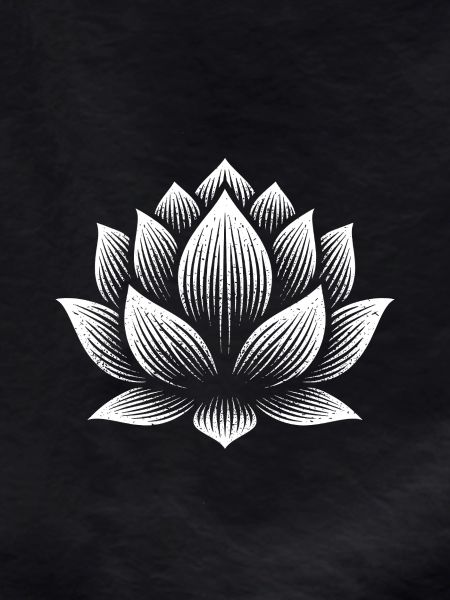 Lotus Silhouette Druck