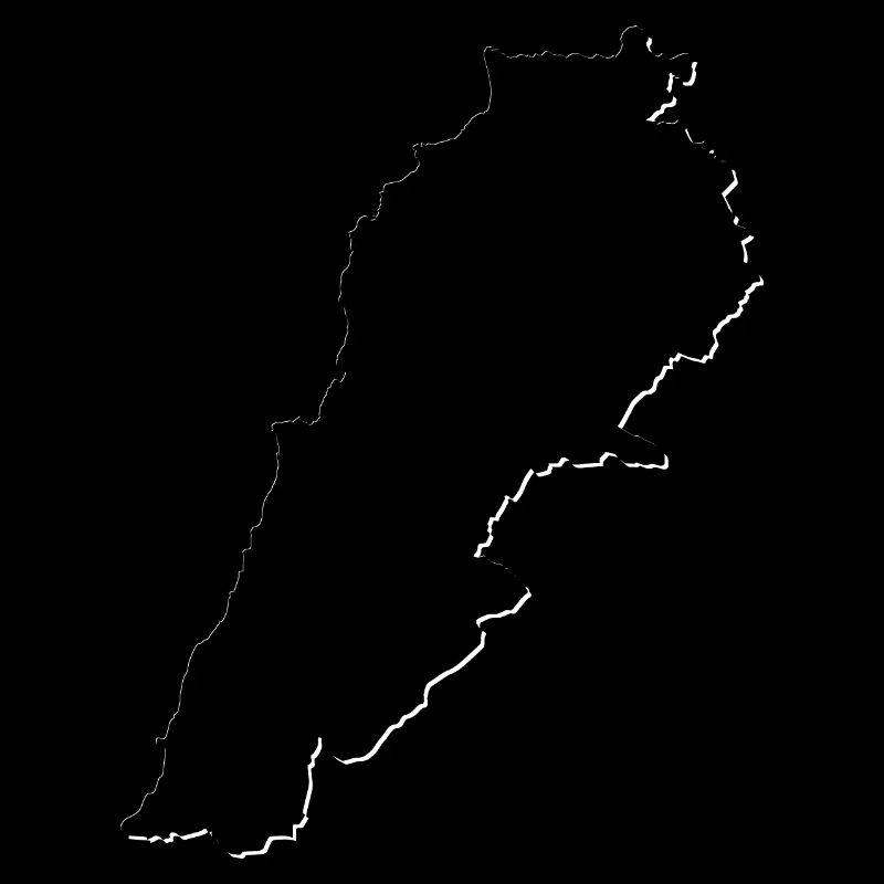 Lebanon map as an outline
