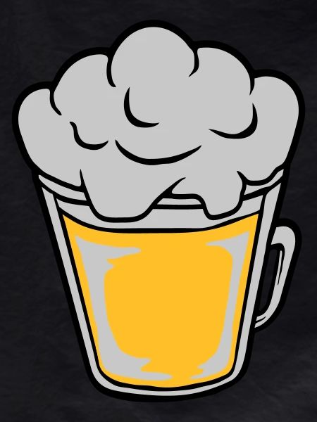 Comic beer from above