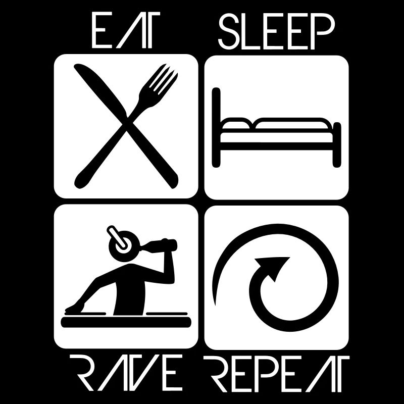 Manger dormir rave répéter nourriture sommeil corbeau disant