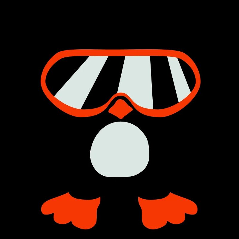 Pinguin Vogel Coole Schibrille DJ Spaß Vögelchen