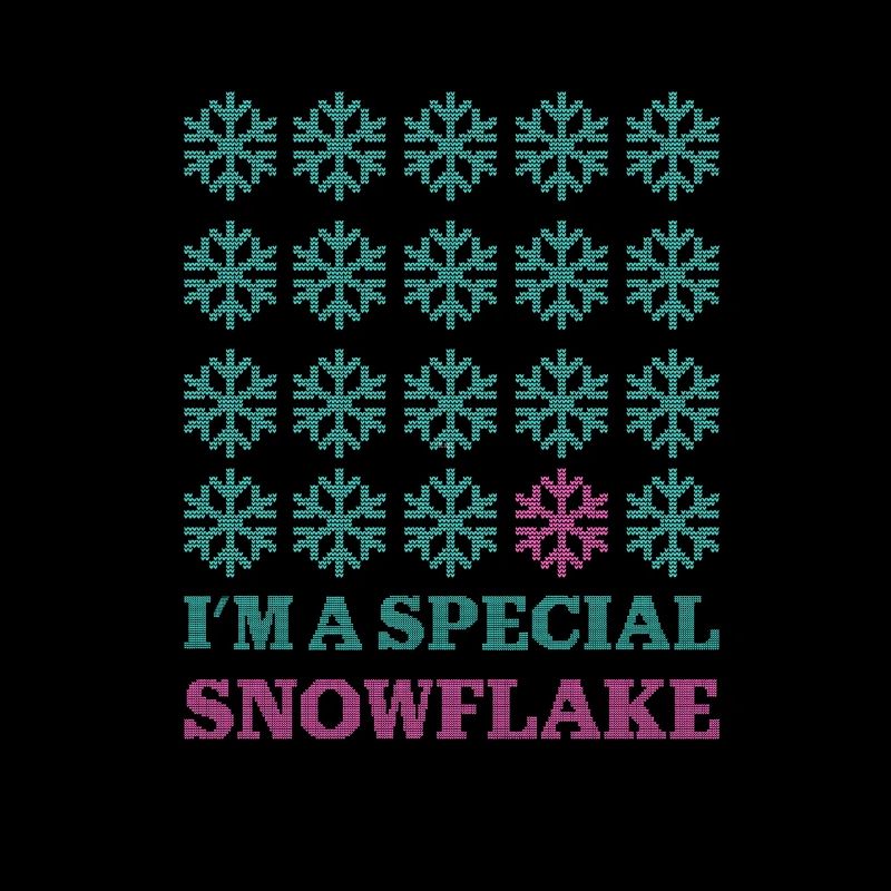 « Je suis un flocon de neige spécial » Design de Noël amusant