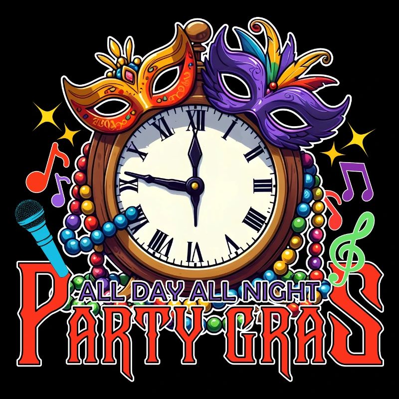 ALL DAY ALL NIGHT PARTY GRAS