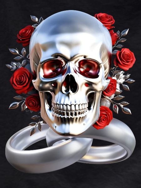 Skull with rings