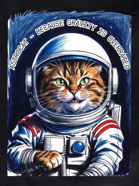Cat Space Saying Gift