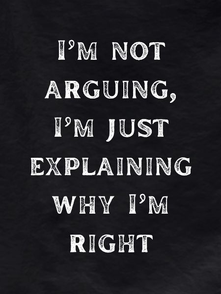 Not Arguing