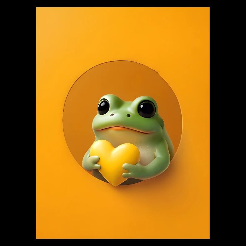 Frosch Herz niedlich Geschenk