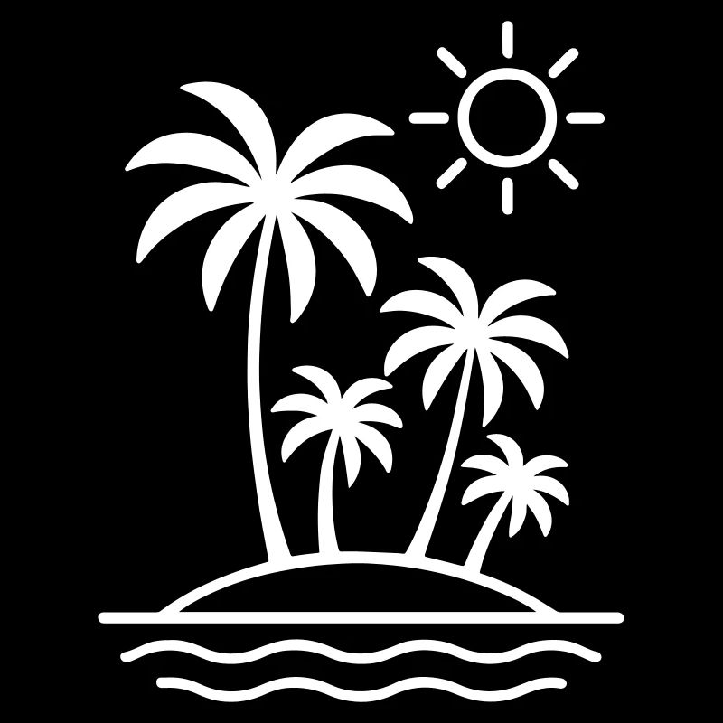 Island Summer Palm Trees