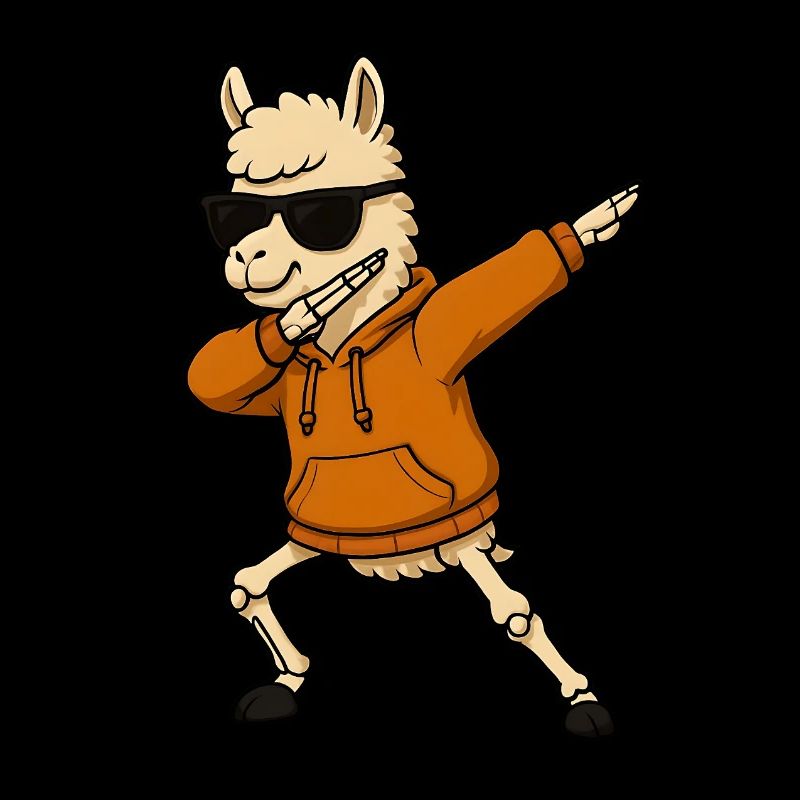 Halloween dabbing Lama Geschenk