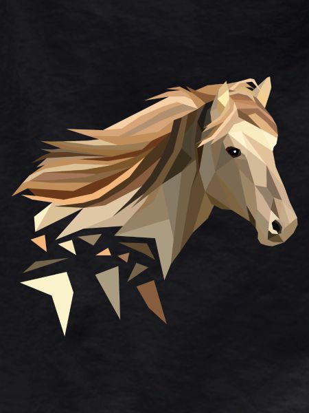 Pferd geometrisch low poly