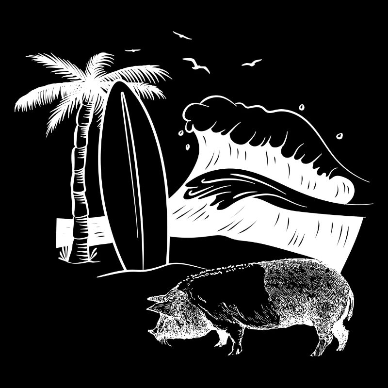 Pig Surfboard Surfboard Surfer Beach