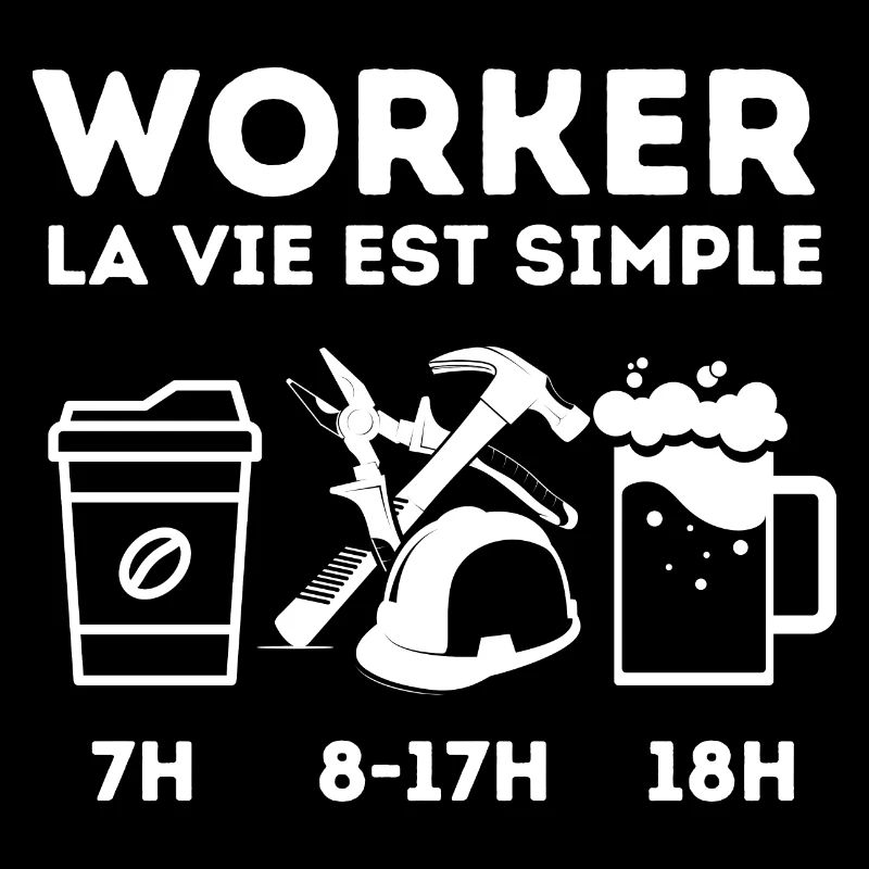 Worker café outils bière 1