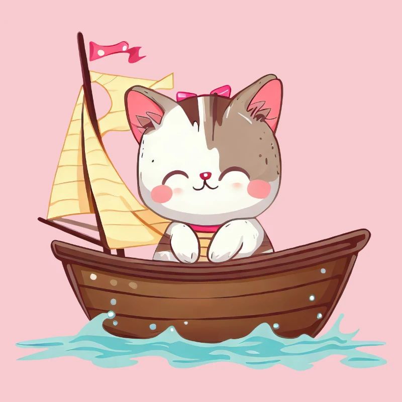 Cat Sailing, Dinghy Optimist Design Cat Girl