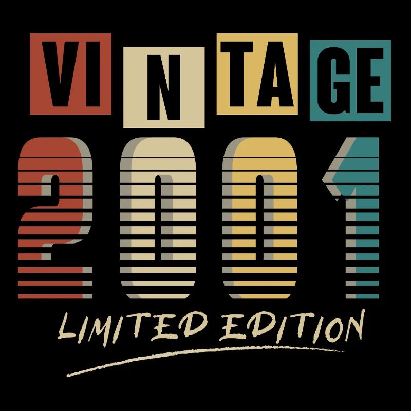 2001 Vintage 2001 born in 20024 years. Year