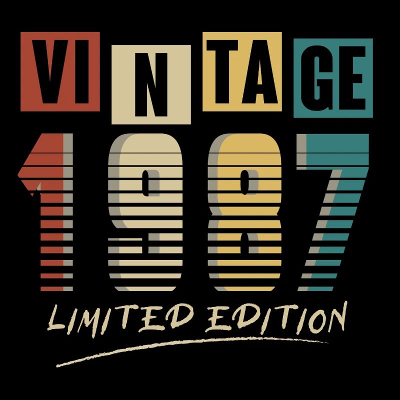 1987 Vintage 1987 Born in 1987 Birthday. Year 2