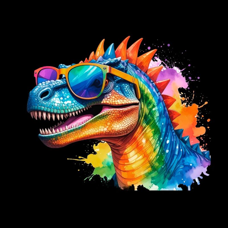 Dinosaur, LGTB, Rainbow, Sunglasses, Colorful