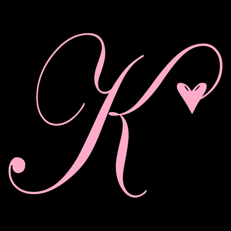 Monogramm K Herz Ranke