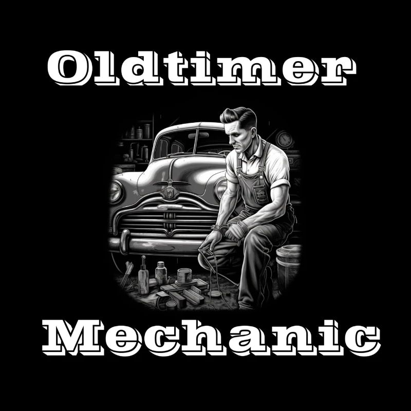 Oldtimer Mechanic weiß