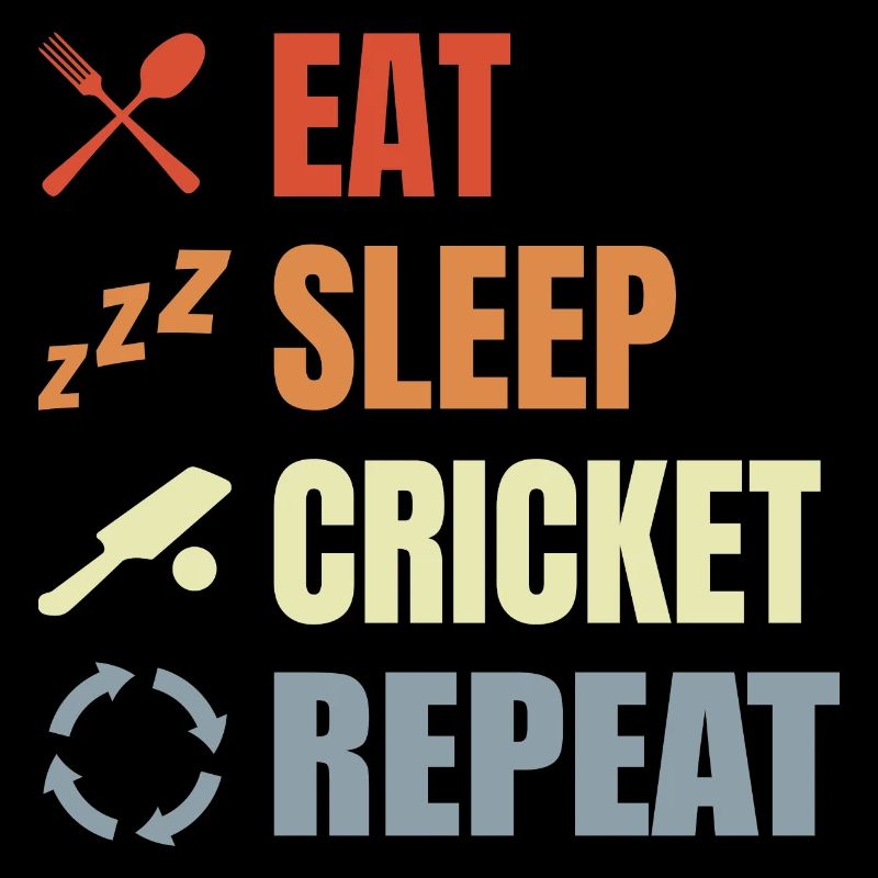 Manger Sommeil Cricket Répéter