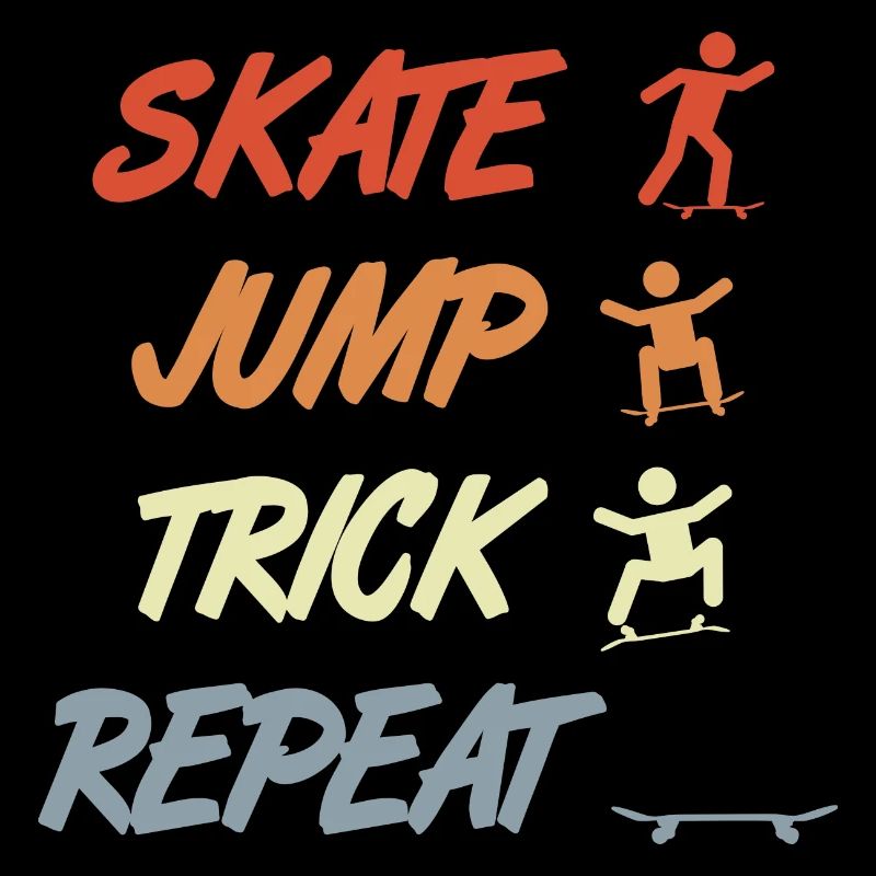 Skating, jumping, tricking, repeating