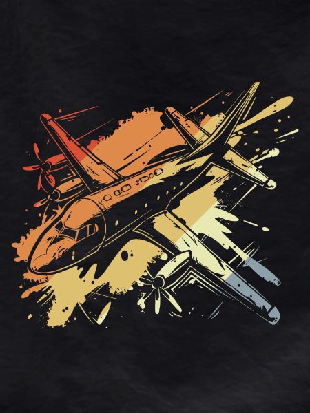 Airplane Street Art Retro