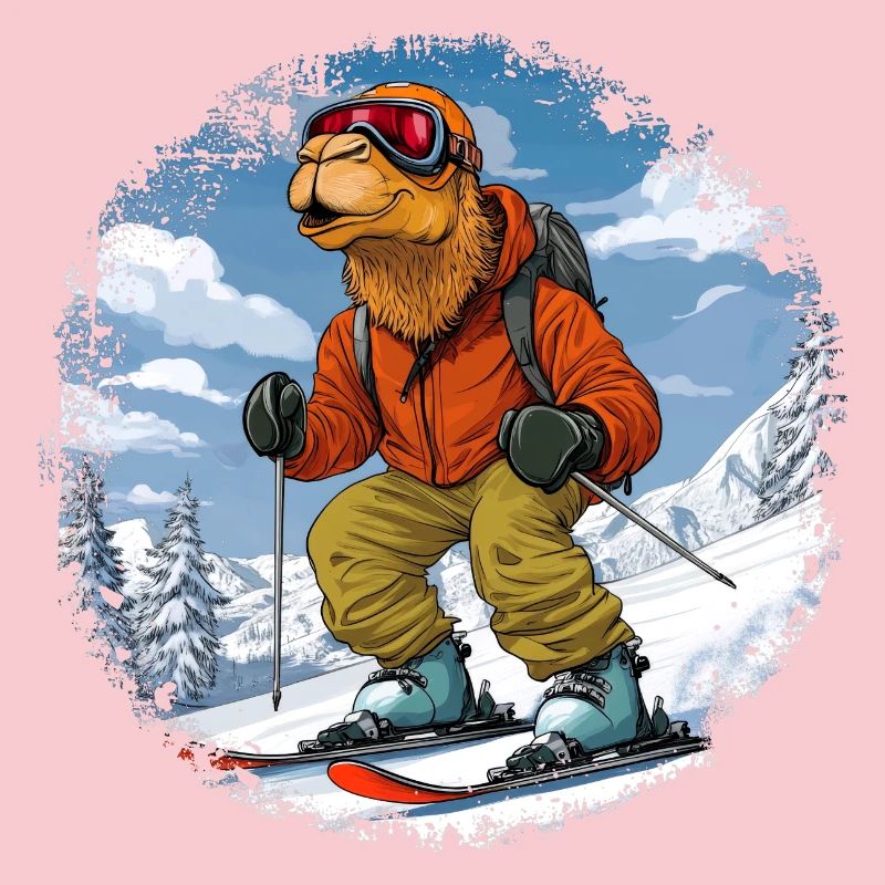 Kamel Skifahrer