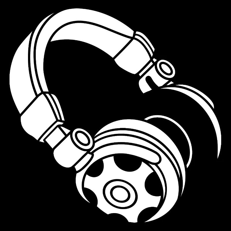 Silhouette du casque : DJ & Music Vibes