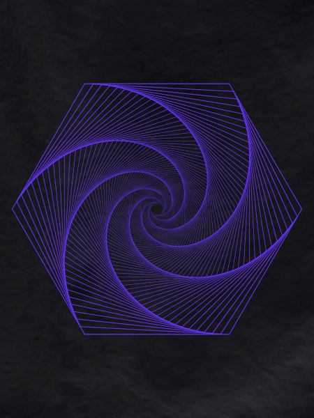 Spirale im hexagonalen Muster