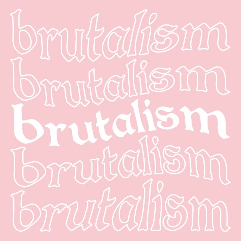 Brutalism Echoes Typography Tee