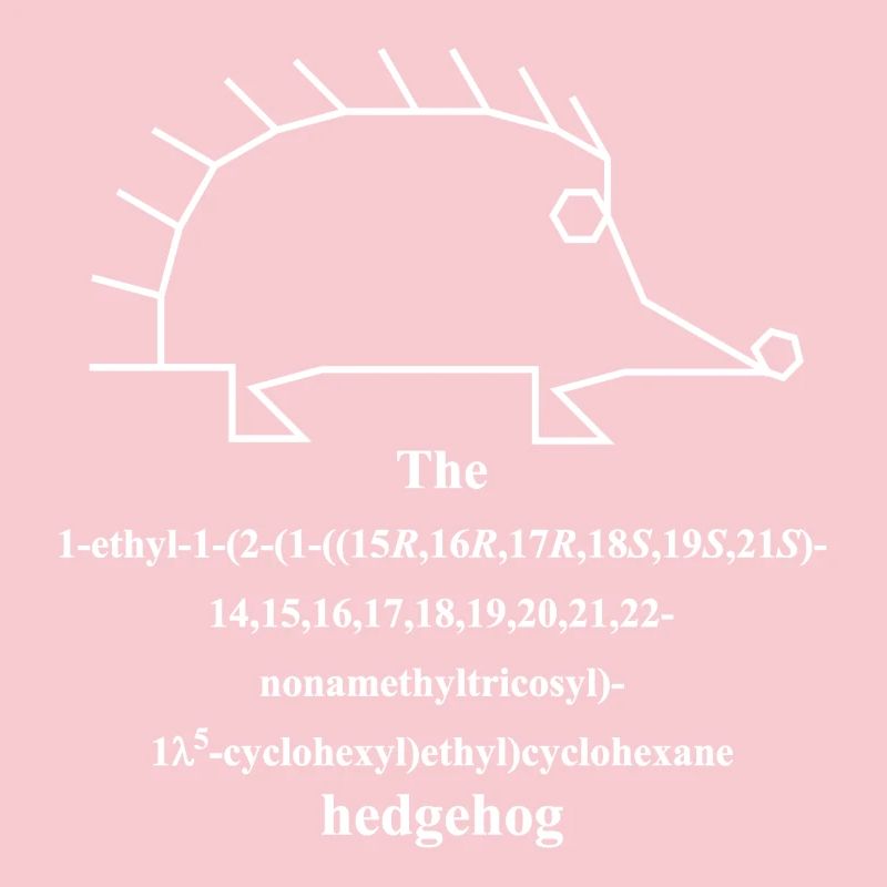 Hedgehog Molecule - IUPAC nomenclature Joke -w