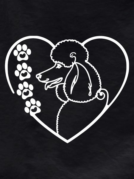 Poodle Heart Love Dog