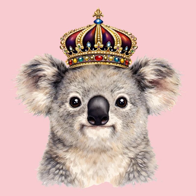Royal koala with crown
