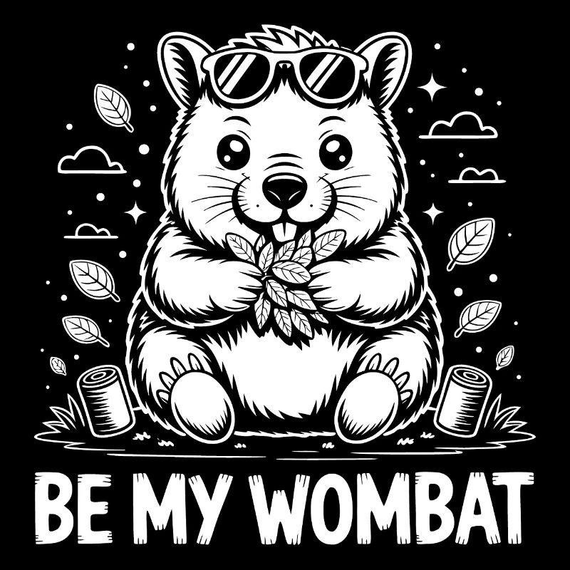 Sois mon Wombat – Mignonne Wombat à lunettes de soleil