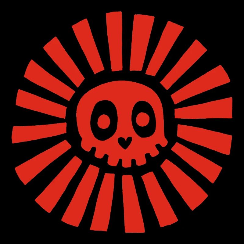 Red Sunny Skull