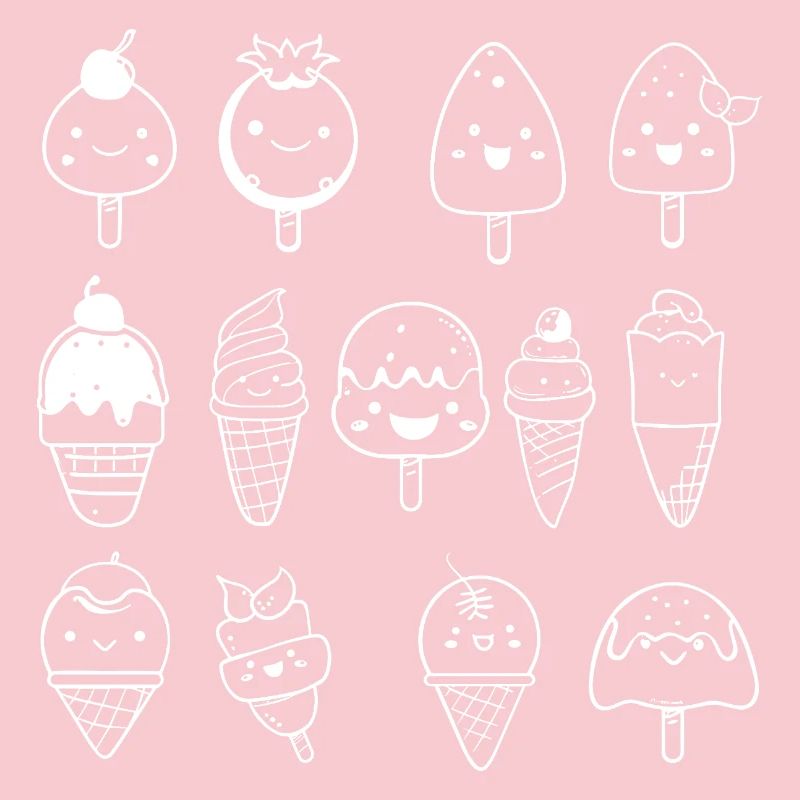 Eiscreme Sorten Comic Look