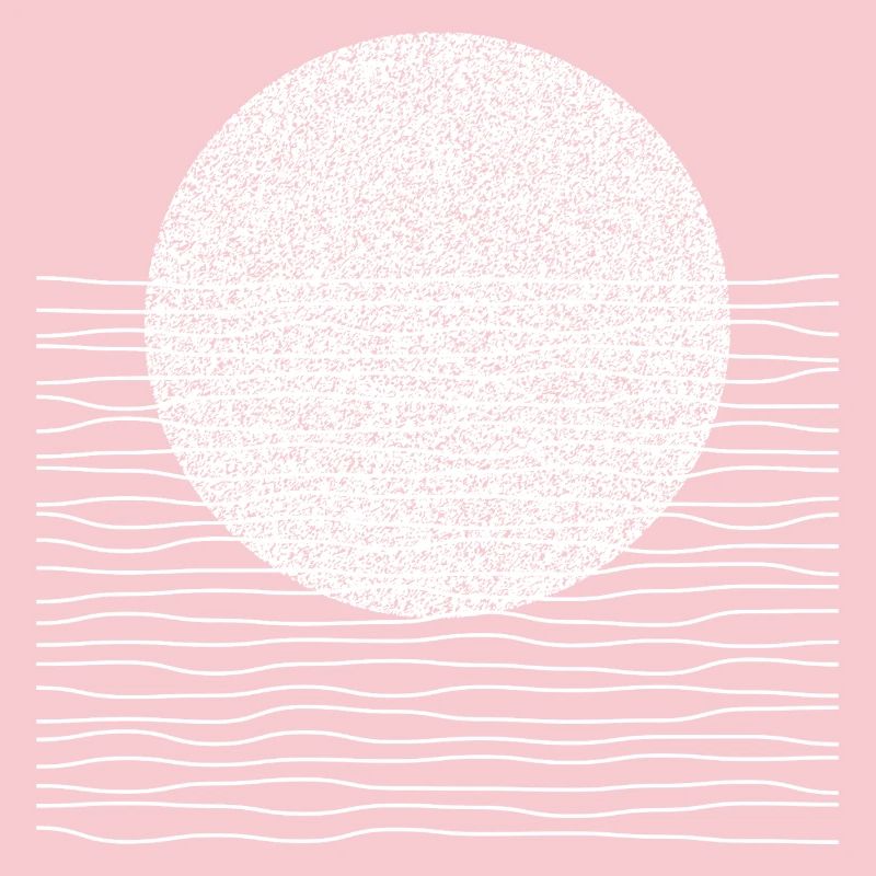 Monochrome Sun Over Waves