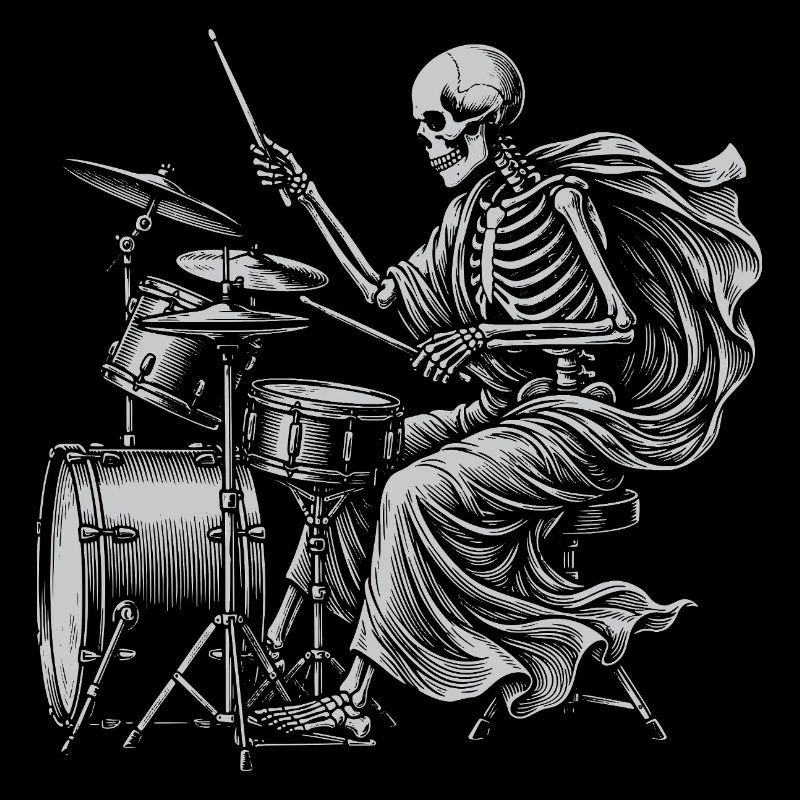 Skeleton Drummer with Cape