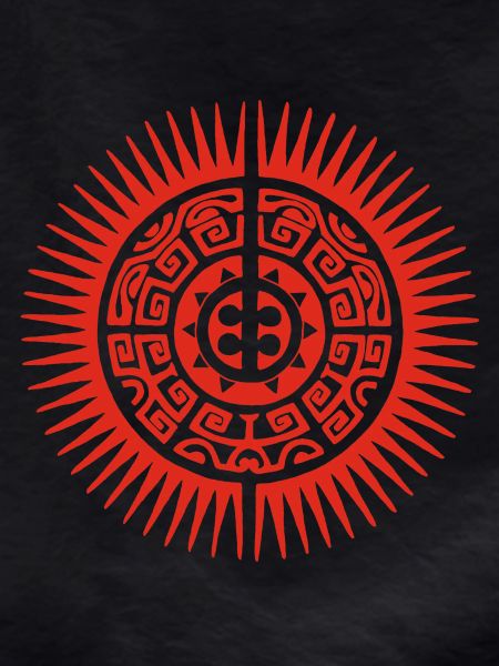 Soleil mandala rouge