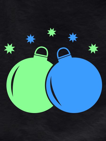 Neon-Weihnachtskugeln Duo