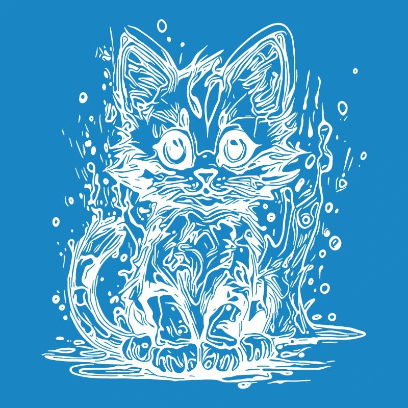 Mignon petit chat du chat poté dans le style graffiti