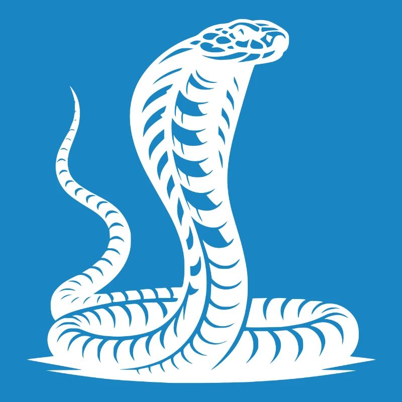 Conception de posture menaçante de bouclier de cou de cobra de serpent