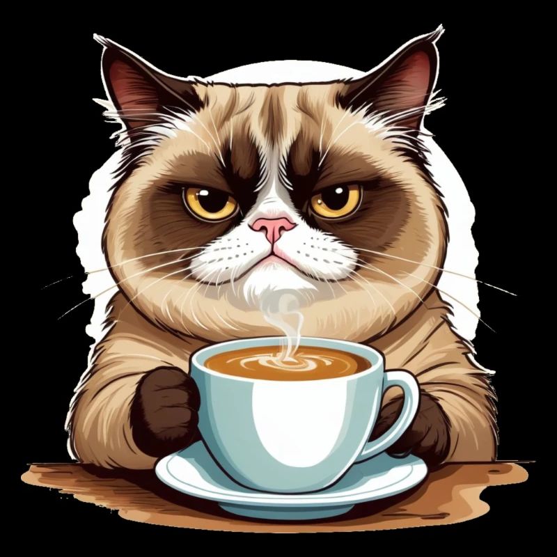 Grumpy Morning Cat