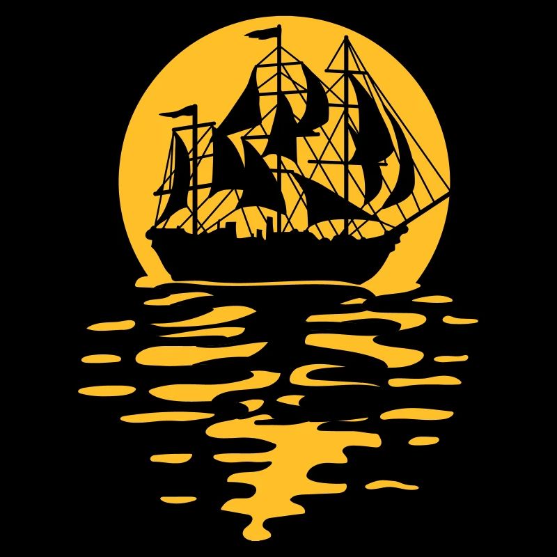 Sailing ship silhouette design