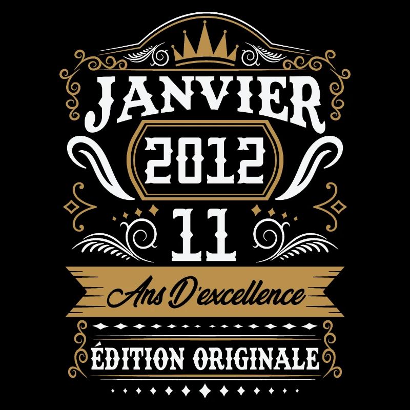January 2012 11 years retro birthday gift